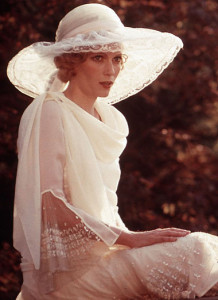 Mia Farrow as Daisy Buchanan in Jack Clayton's The Great Gatsby, 1974. 